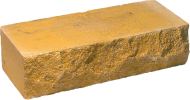 Кирпич полнотелый одинарный ЛОЖОК (рваный) СКОЛ СКАЛА желтый