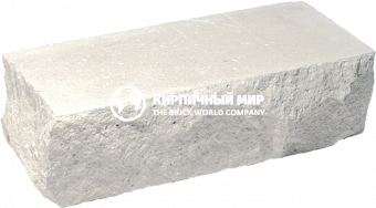 Кирпич полнотелый одинарный УГЛОВОЙ (рваный) СКОЛ СКАЛА белый
