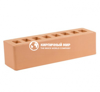 Кирпич облицовочный брусок "Персик" 0,5 НФ