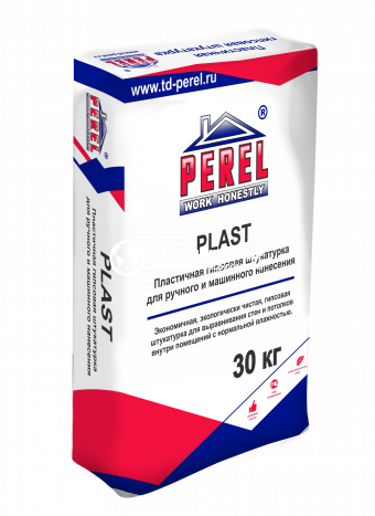 Perel ГИПСОВАЯ ШТУКАТУРКА PLAST 0522 для ручного нанесения 30 кг 