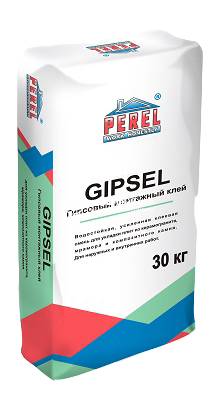 Perel ГИПСОВЫЙ КЛЕЙ GIPSEL 0330 для монтажа ПГП, ГКЛ, ГВЛ, 30 кг 