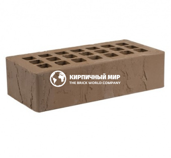 Кирпич одинарный облицовочный "Темно-коричневый" 1 НФ Скала